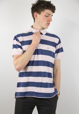 VINTAGE TOMMY HILFIGER STRIPED POLO SHIRT