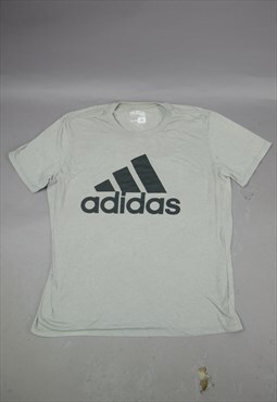 Vintage Adidas Climalite Graphic T-Shirt in Grey