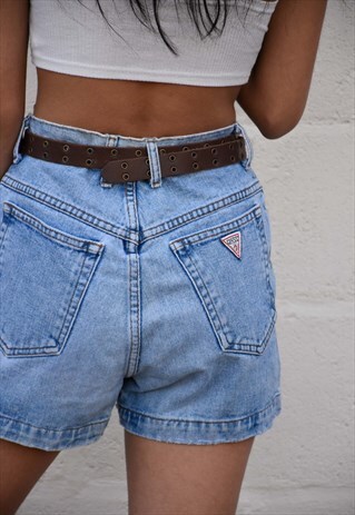 VINTAGE BLUE DENIM SHORTS