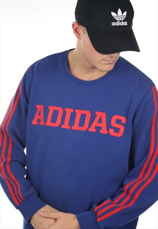 VINTAGE ADIDAS SPELL OUT SWEATSHIRT JUMPER