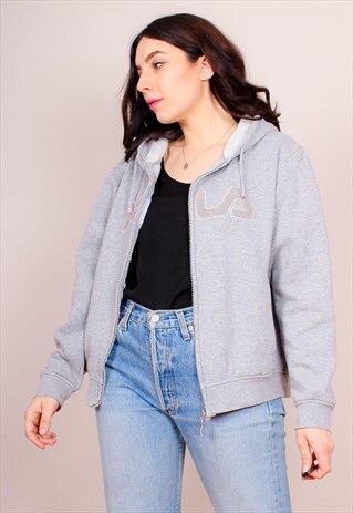 VINTAGE 90S MARL GREY FILA HOODIE
