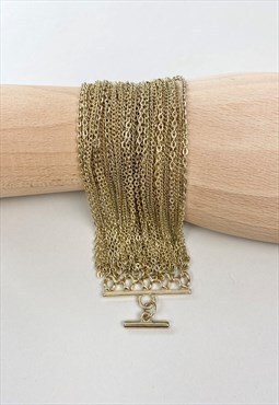 70's Vintage Ladies Bracelet Gold Costume Jewellery 
