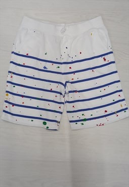 00's Polo Ralph Lauren Shorts White Multi Striped