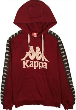 Vintage 90's Kappa Hoodie Spellout Burgundy Red Large