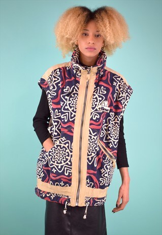 VINTAGE 90'S ELLESSE PATTERNED GILET
