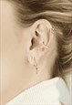 CLASSIC STERLING SILVER GOLD LINED EARCUFF  UNISEX STYLE