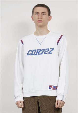 VINTAGE 90'S NIKE COR727 WHITE SWEATSHIRT