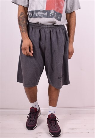 REEBOK MENS VINTAGE SHORTS W40 GREY 90'S