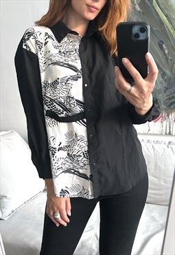 Abstract printed Artsy Blouse / Shirt - S - L