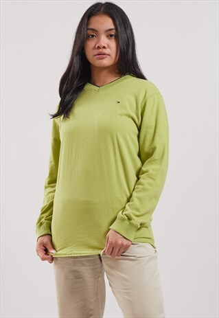 VINTAGE TOMMY HILFIGER LONG SLEEVE V-NECK TOP