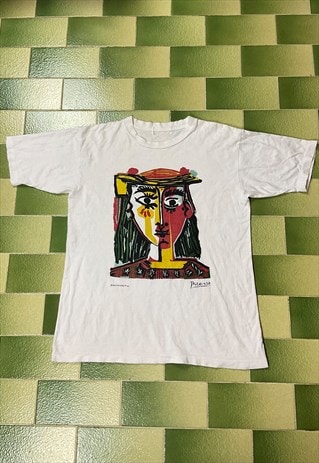 VINTAGE 90S PABLO PICASSO PORTRAIT OF A WOMAN WITH A HAT TEE