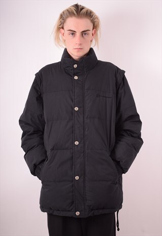 SERGIO TACCHINI MENS VINTAGE PADDED JACKET XL BLACK 90S