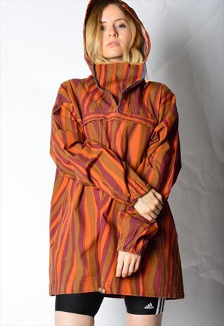 VINTAGE 70S COLOURFUL FESTIVAL JACKET WITH HOOD