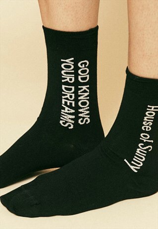 BLACK LOGO SOCKS