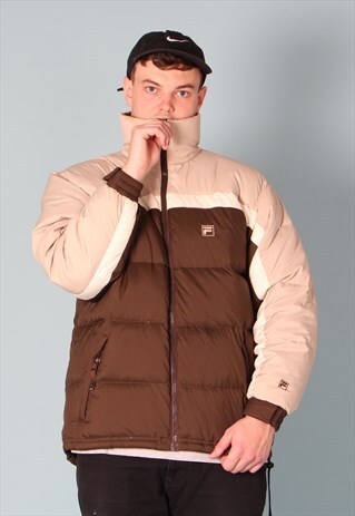 FILA GOLD AND BROWN PUFFA COAT
