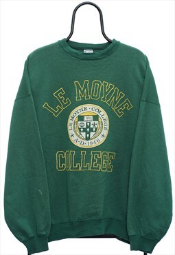 Vintage Champion College Graphic Green Sweatshirt Mens