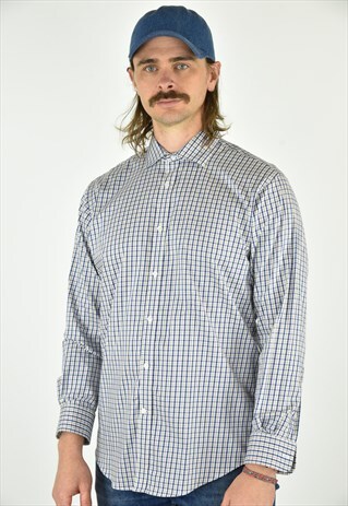 VINTAGE 90'S TOMMY HILFIGER BLUE BUTTON DOWN SHIRT SIZE MED