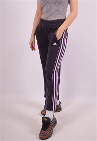 VINTAGE ADIDAS TRACKSUIT TROUSERS PURPLE