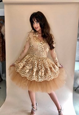 Gold Birthday Prom Dress