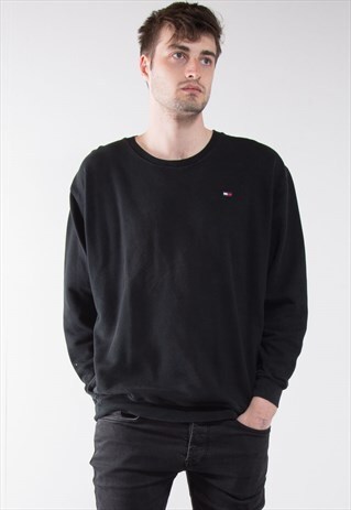 90'S BLACK TOMMY HILFIGER SWEATSHIRT