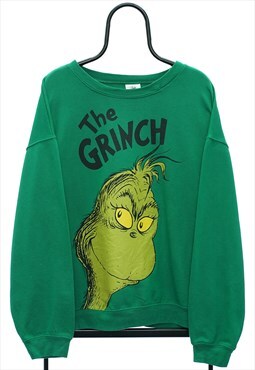 Retro The Grinch Graphic Green Christmas Sweatshirt Mens