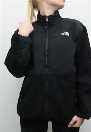 THE NORTH FACE - BLACK DENALI EMBROIDERED FLEECE JAC
