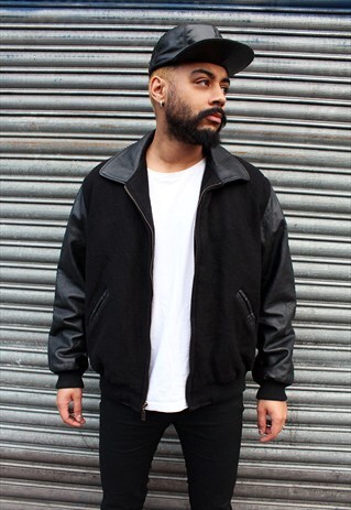 90S HOLLOWAY USA VARSITY BASEBALL BOMBER JACKET