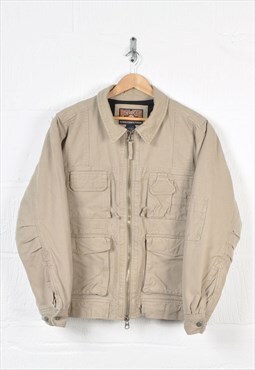 Vintage Duluth Workwear Jacket Thermal Lined Beige Large