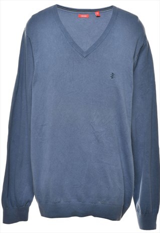 VINTAGE IZOD BLUE JUMPER - L