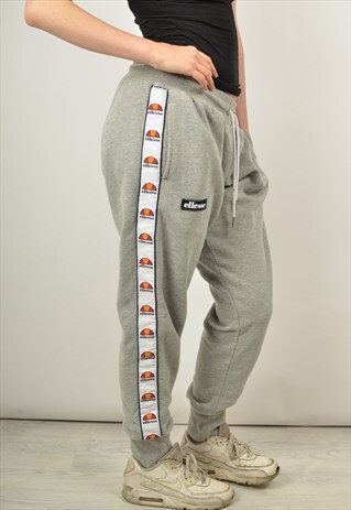 VINTAGE ELLESSE JOGGING BOTTOMS GREY