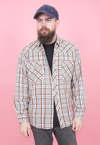 VINTAGE LEVI'S CHECK FLANNEL SHIRT /R8351