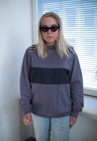 VINTAGE 90'S GREY LONG SLEEVED JUMPER