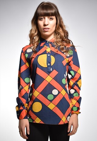 VINTAGE 90S ABSTRACT SHIRT