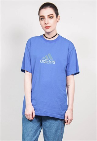 ADIDAS VINTAGE 90'S BLUE SPORTS T-SHIRT