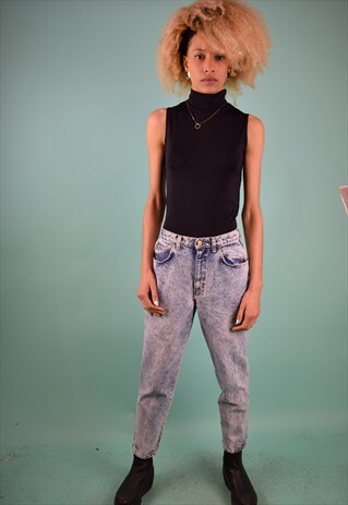 VINTAGE 90'S ACID WASH MOM JEANS