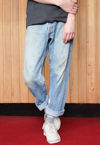 VINTAGE BLUE LEVI'S 501 PAINT JEANS