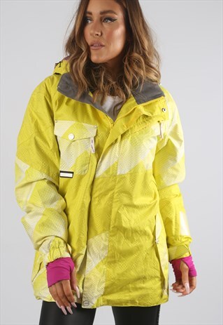 VINTAGE SKI JACKET COAT SNOW SPORTS 90'S UK 12 M (9BH)