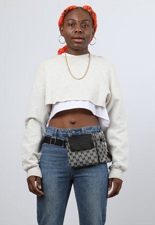 VINTAGE CHAMPION XXL GREY EMBROIDERED LOGO SWEATSHIRT