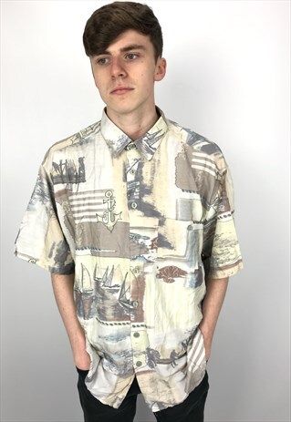 90S VINTAGE PATTERNED FESTIVAL SHIRT
