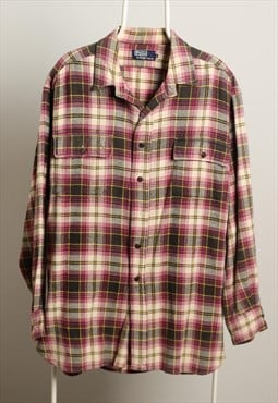 Vintage Polo Ralph Lauren Flannel Long Sleeve Shirt  Size L