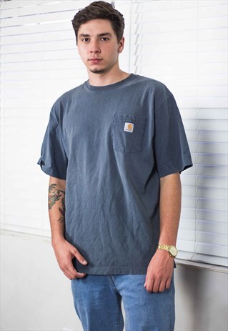 VINTAGE CARHARTT T-SHIRT LOGO 90S L 10.6