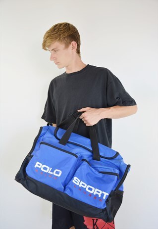 RARE VINTAGE RALPH LAUREN POLO SPORT BIG LOGO SPELLOUT BAG