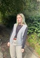 VINTAGE SIZE M CHUNKY KNITTED WOOL SWEATER VEST IN GREY