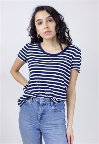 VINTAGE RALPH LAUREN NAVY STRIPED T-SHIRT