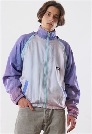 90S VINTAGE MENS ELLESSE WINDBREAKER TRACKSUIT JACKET GILET