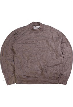 Vintage 90's Uniqlo Sweatshirt Heavyweight Plain Tan