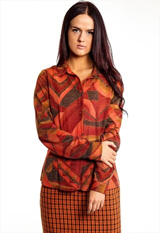 VINTAGE PATTERNED BLOUSE ACBL34