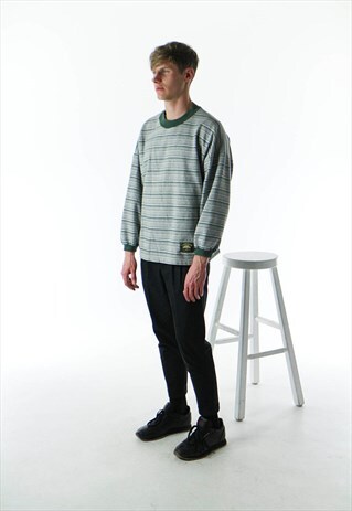 GRAY OVERSIZED SHIRT / VINTAGE MENS SWEATER