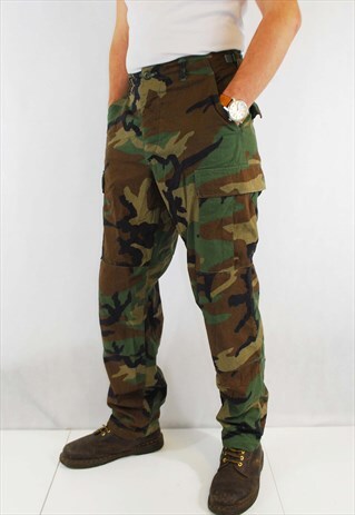 90s Vintage Khaki Camo Cargo Pants / Trousers Grunge | Wolf Vintage ...