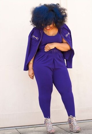 VINTAGE 80S STIRRUP PANTSUIT AND MATCHING JACKET